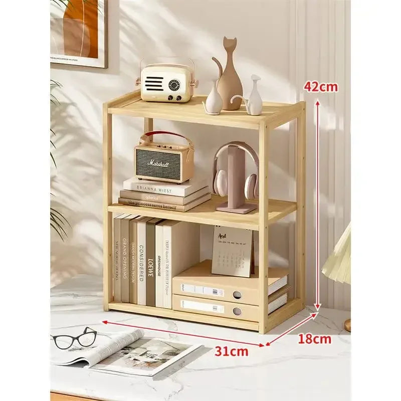 Wooden 3-layer Desktop Storage Rack