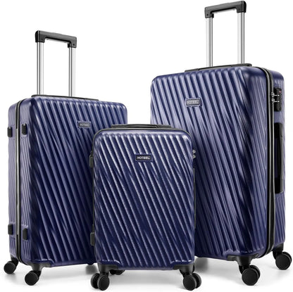 3 Piece Luggage Sets Hardshell Suitcase With TSA Lock