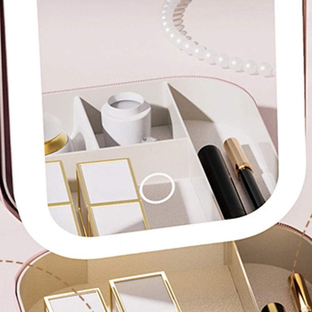 Portable Travel Makeup Bag Adjustable Brightness