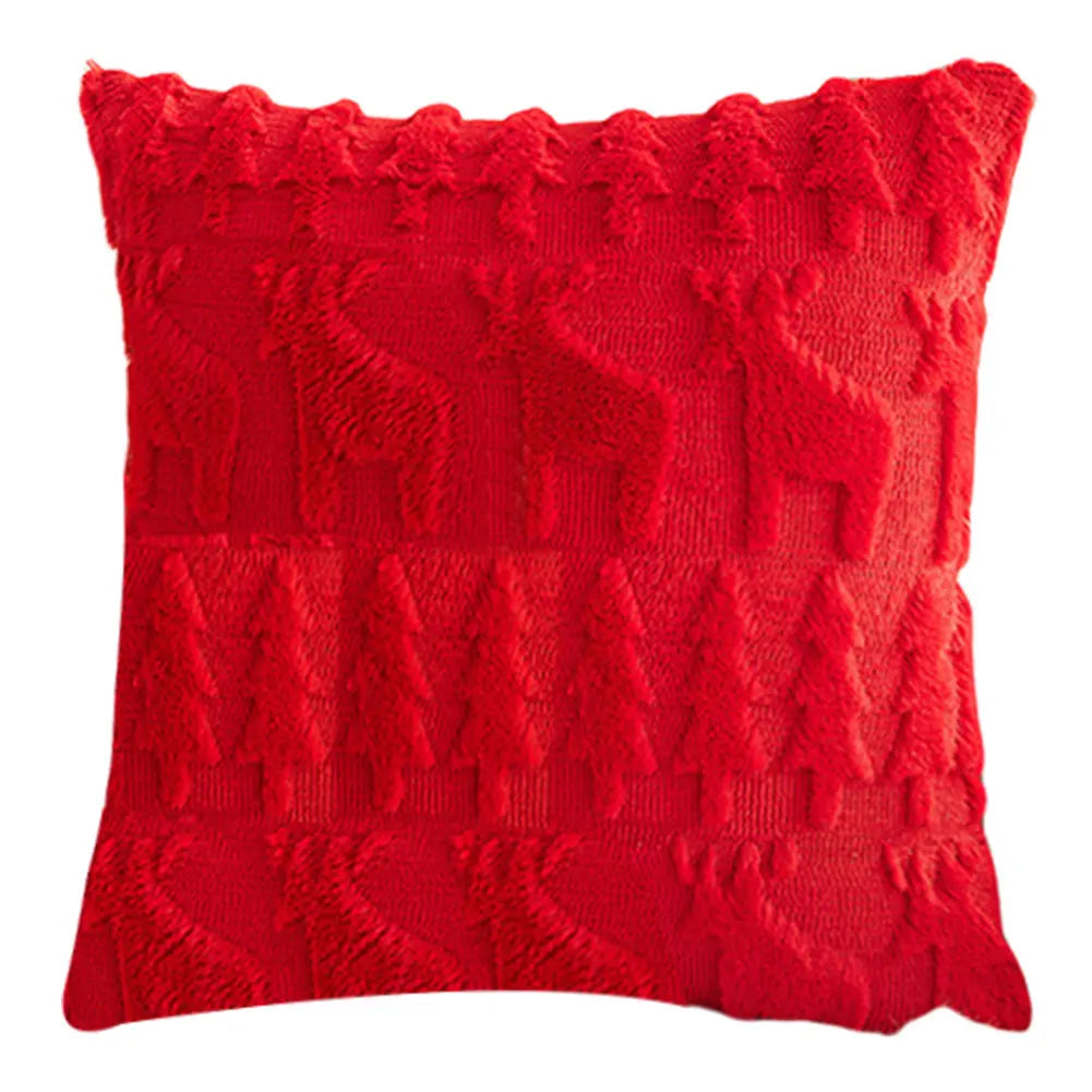 Christmas Decorative Soft Plush Pillowcase