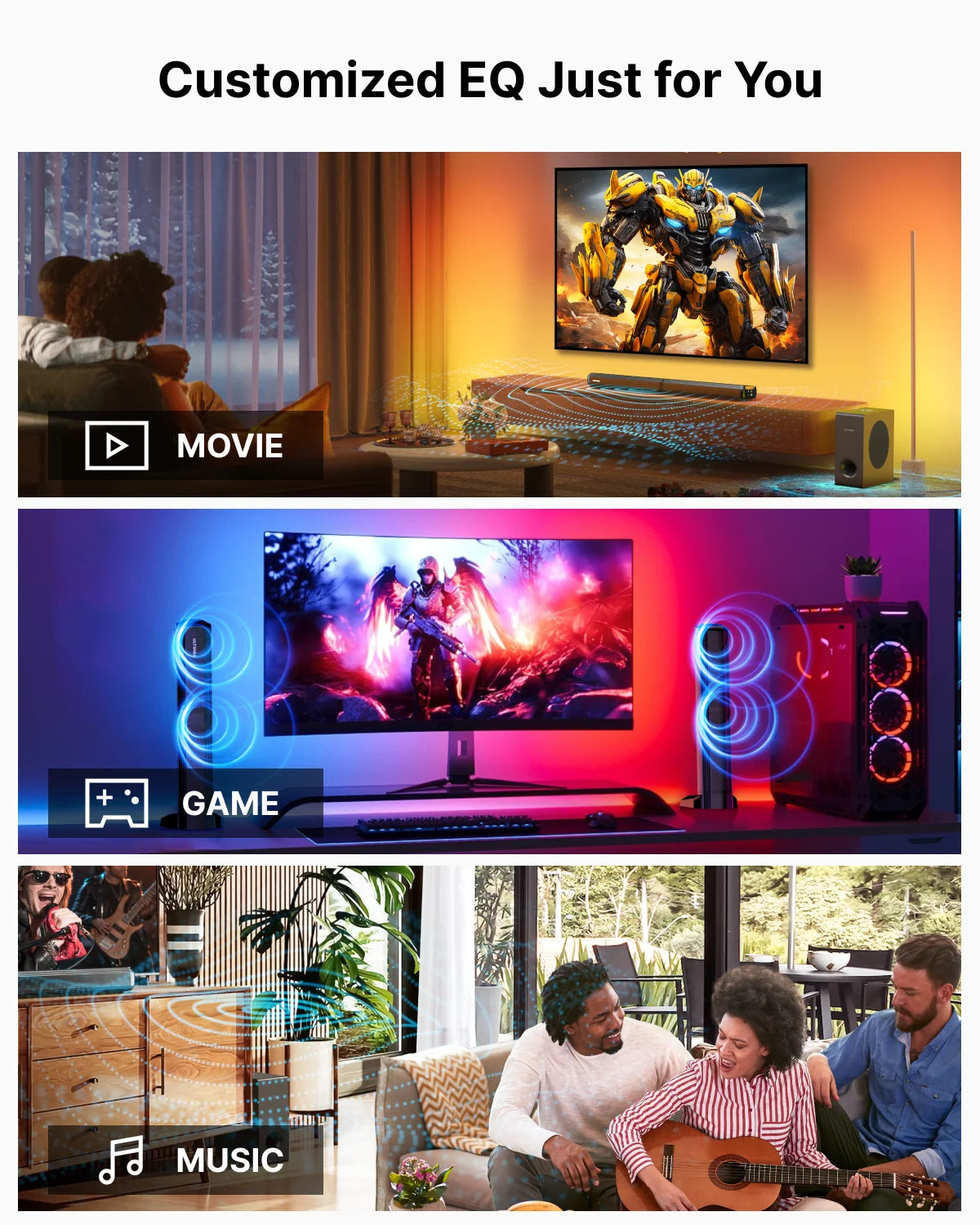 2 in 1 Bluetooth 5.3 Soundbar with Subwoofer