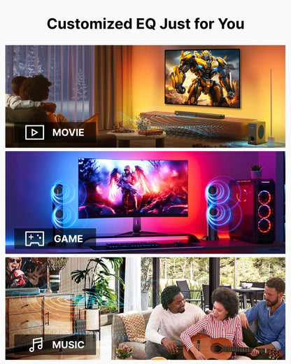 2 in 1 Bluetooth 5.3 Soundbar with Subwoofer