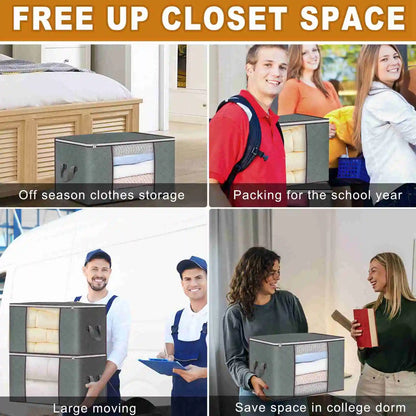 6pcs Large Storage Bag Clothes Storage Containers