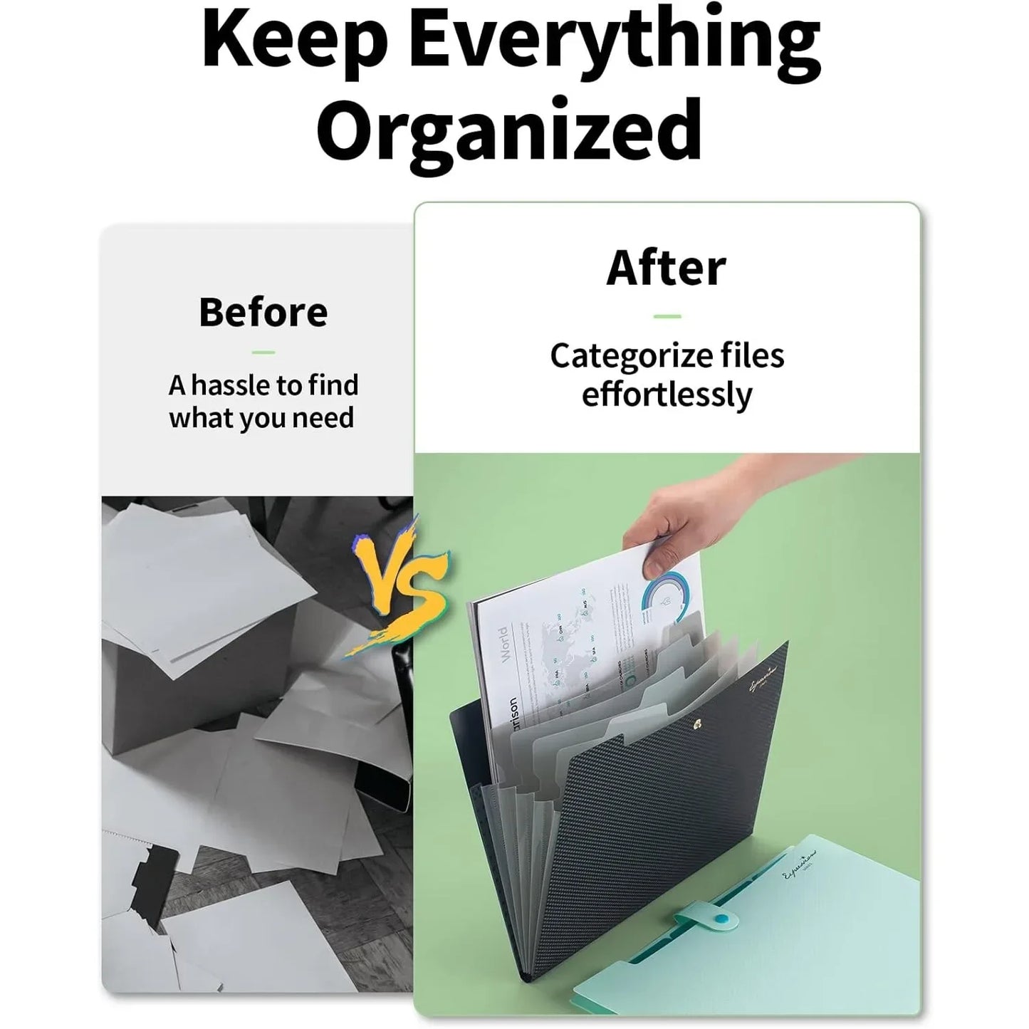 Expandable File Folder, Letter Size Organ