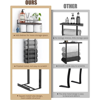 Large Towel Rack & Bathroom Towel Holder