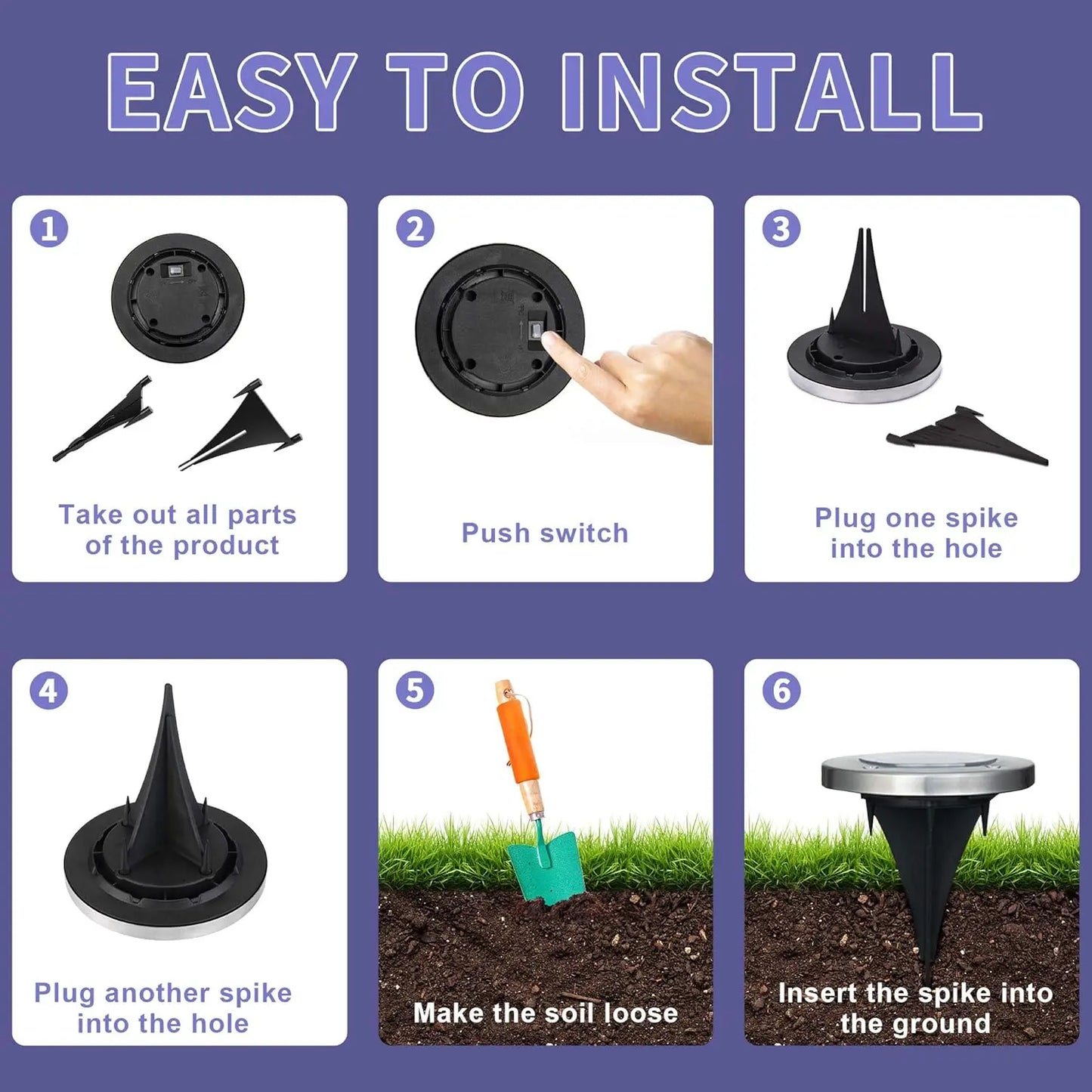 Outdoor LED Solar Landscape Lighting for Pathway