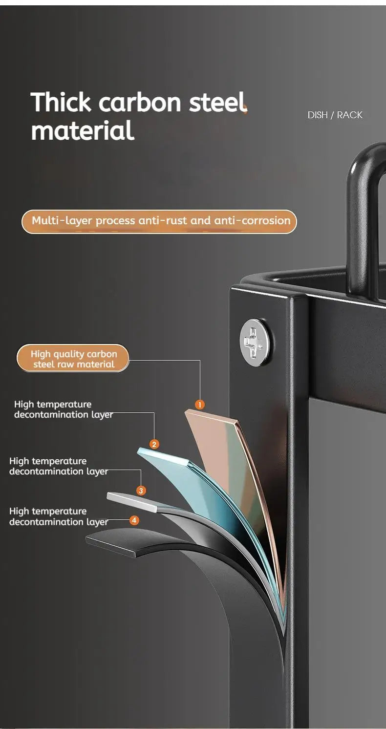 Stainless Steel Dish Drying Rack Adjustable