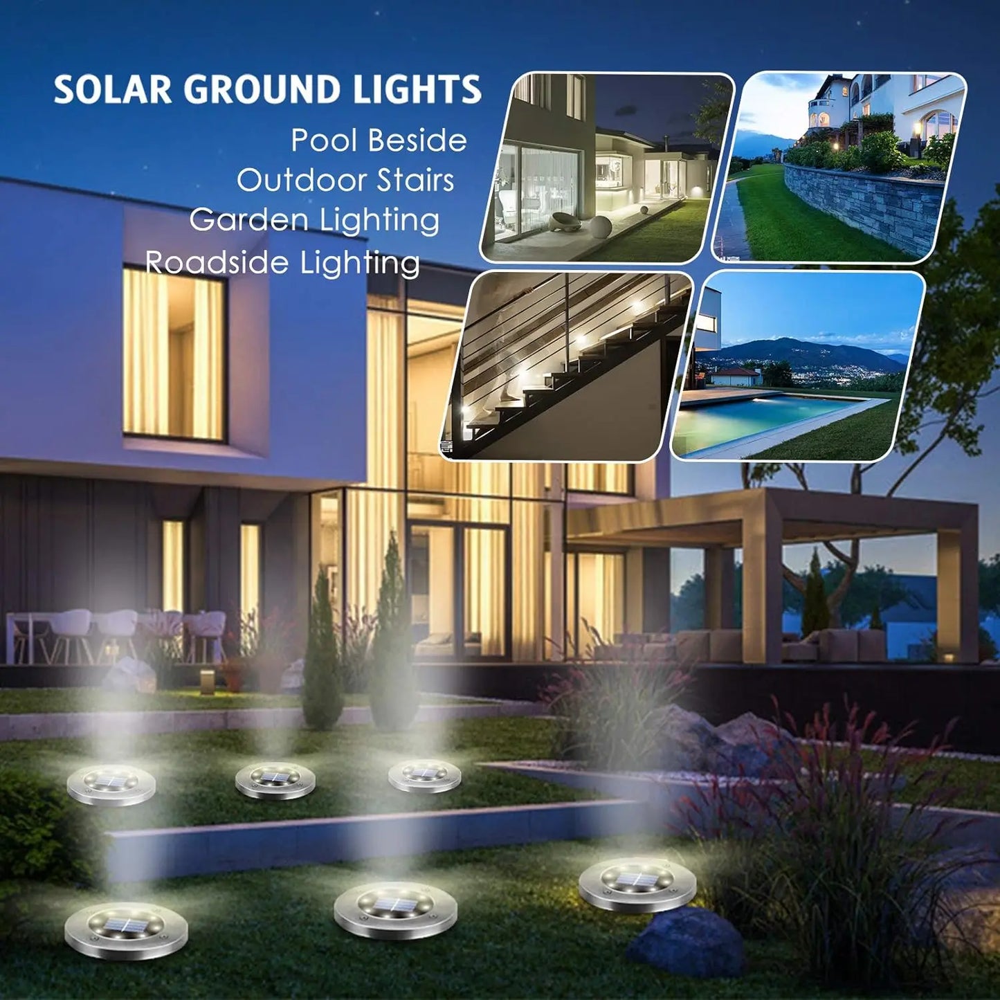 Outdoor LED Solar Landscape Lighting for Pathway