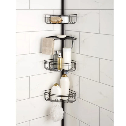 4 Tier Steel Tension Pole Shower Caddy