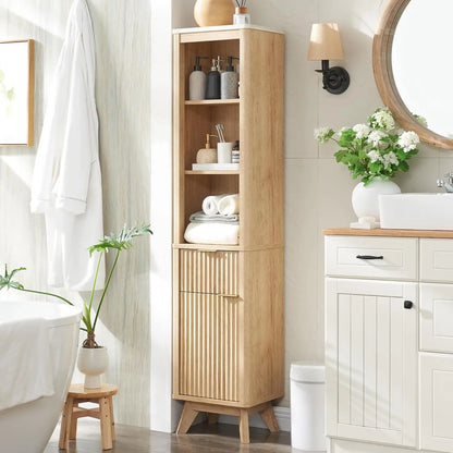 Tall Bathroom Narrow Storage Cabinet