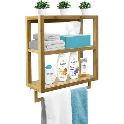 Bamboo 3-Tier Wall Mounted Organizer