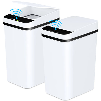 2 Pack 12L Bathroom Automatic Trash Cans