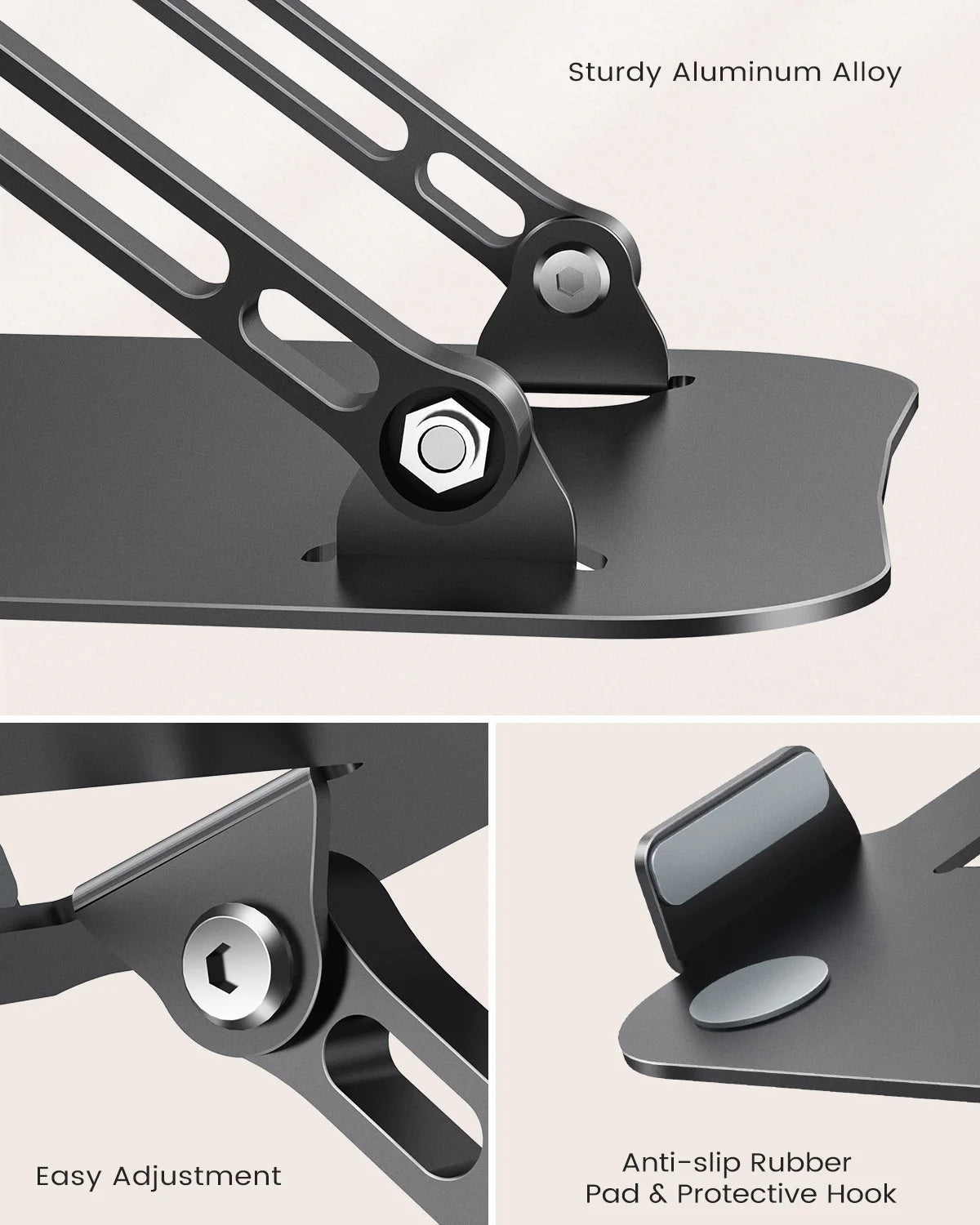 Adjustable and foldable Laptop Stand for Desk