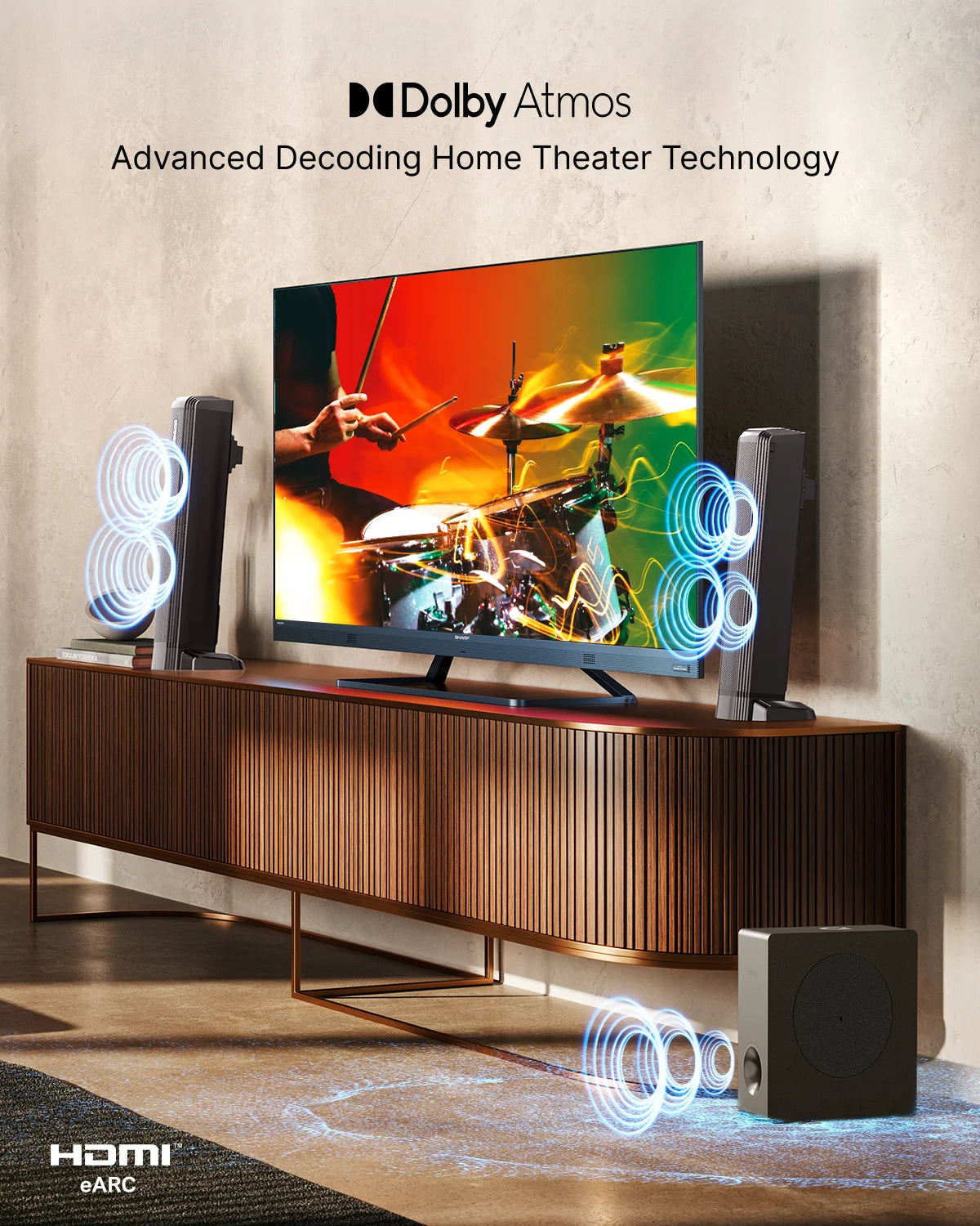 2 in 1 Bluetooth 5.3 Soundbar with Subwoofer