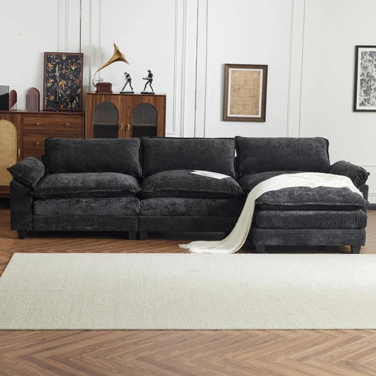 Modern L-Shaped 3-Seat Sectional Sofa