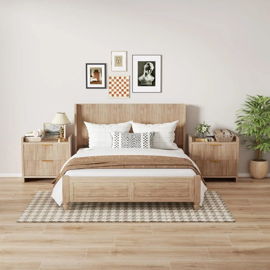 Queen Size Fluted Headboard Mount