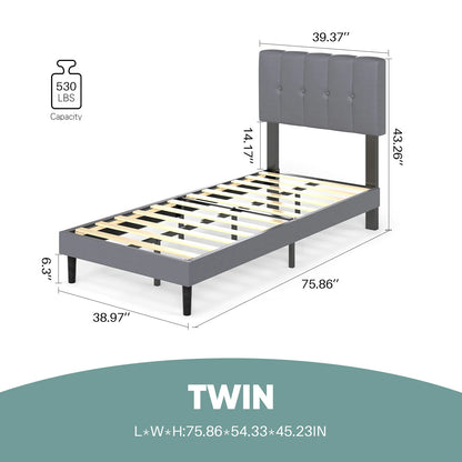 King Wooden Solid Bed Frame