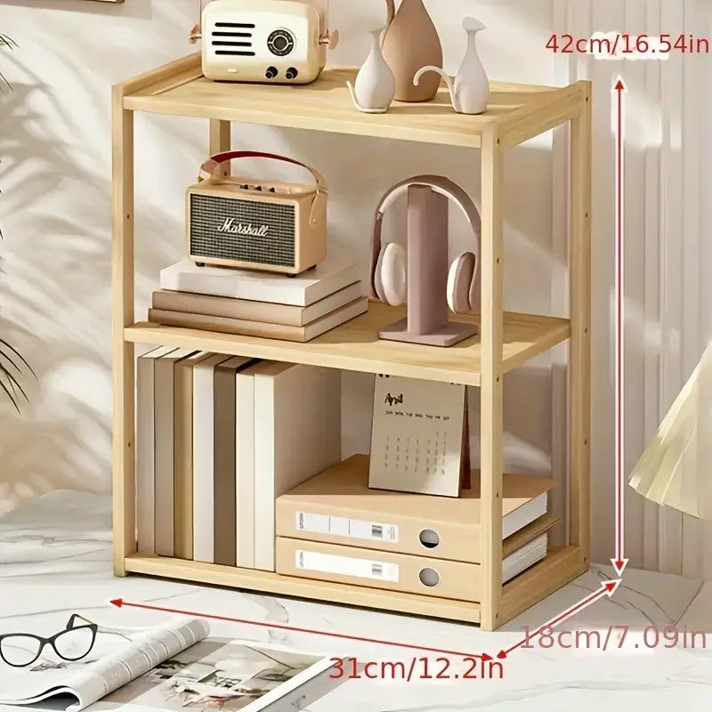 Wooden 3-layer Desktop Storage Rack