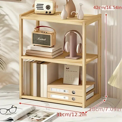 Wooden 3-layer Desktop Storage Rack