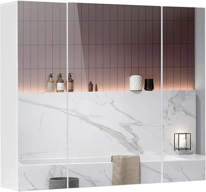 Mirror Cabinet with 3 Adjustable Shelves