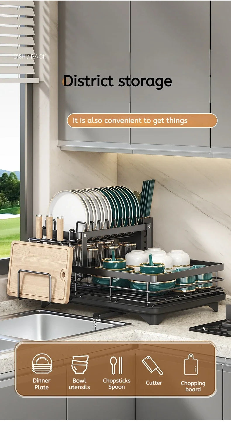 Stainless Steel Dish Drying Rack Adjustable