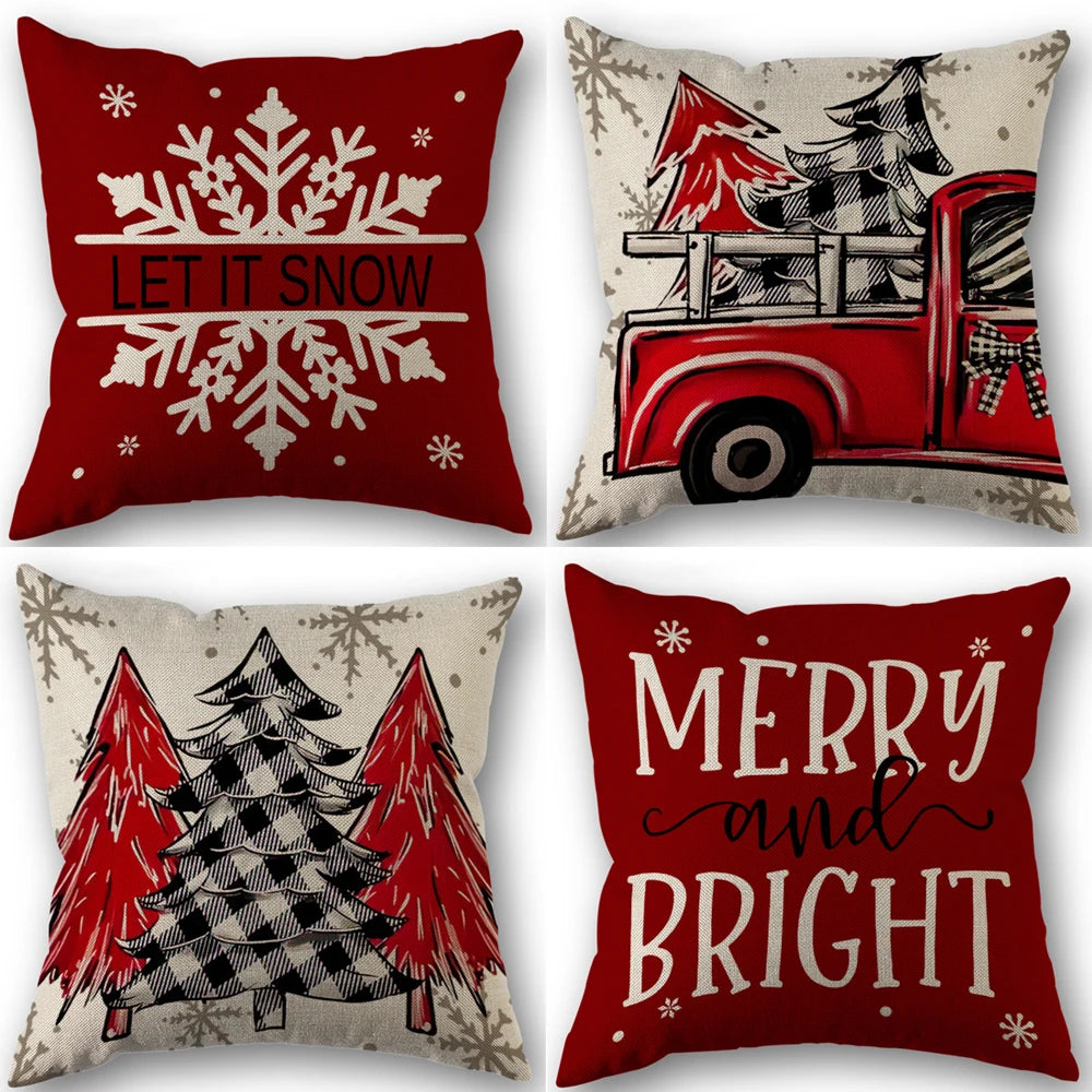1pc/4pcs Vintage Fall Pillow Covers 18x18 Inch