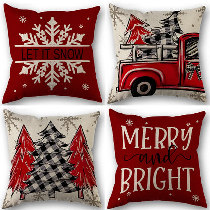 1pc/4pcs Vintage Fall Pillow Covers 18x18 Inch