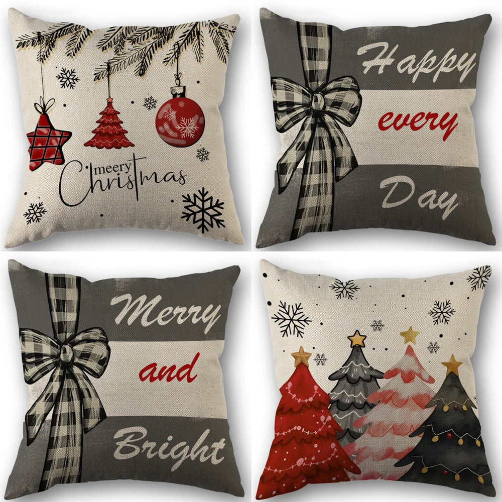 1pc/4pcs Vintage Fall Pillow Covers 18x18 Inch