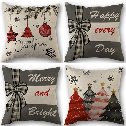 1pc/4pcs Vintage Fall Pillow Covers 18x18 Inch