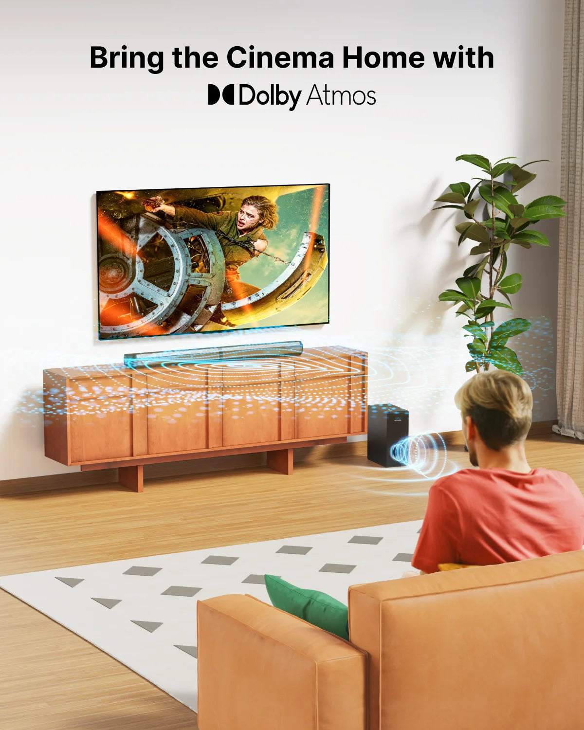 2 in 1 Bluetooth 5.3 Soundbar with Subwoofer