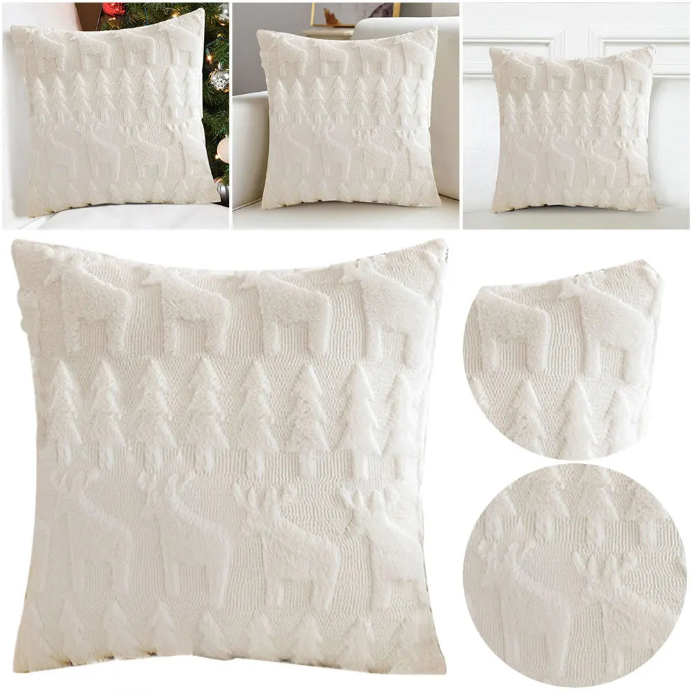 Christmas Decorative Soft Plush Pillowcase