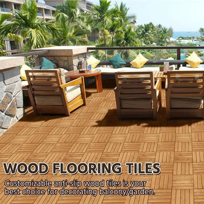 Interlocking Patio Deck Tiles Outdoor Flooring