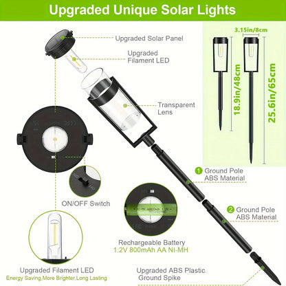 Solar Pathway Lights Outdoor Auto On/Off