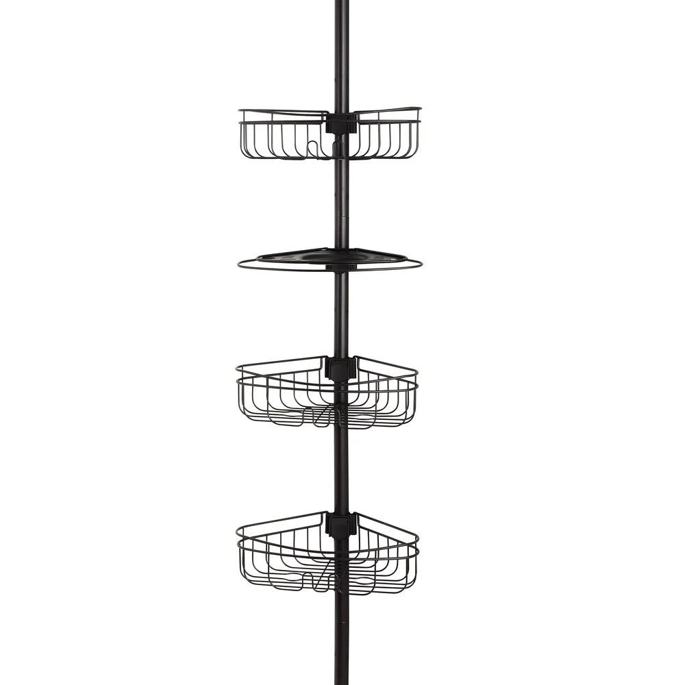 4 Tier Steel Tension Pole Shower Caddy