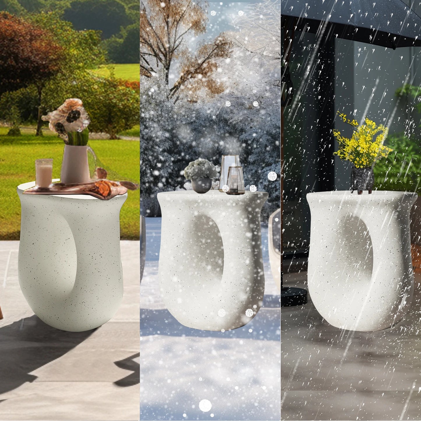 U-shaped Side End Coffee Table