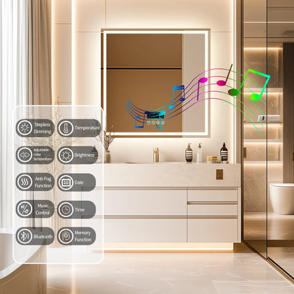 3 modes LED Bathroom Mirror with Bluetooth