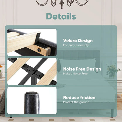 King Wooden Solid Bed Frame