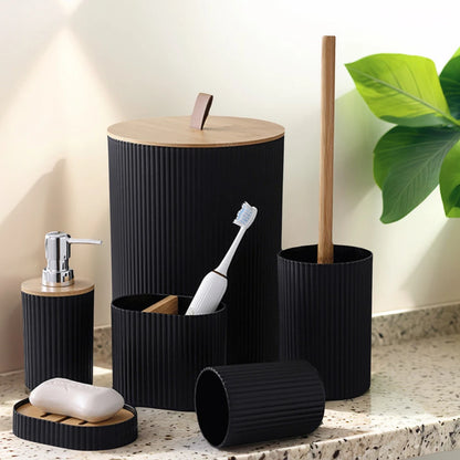 6 Piece Bathroom Accessories Modern Set