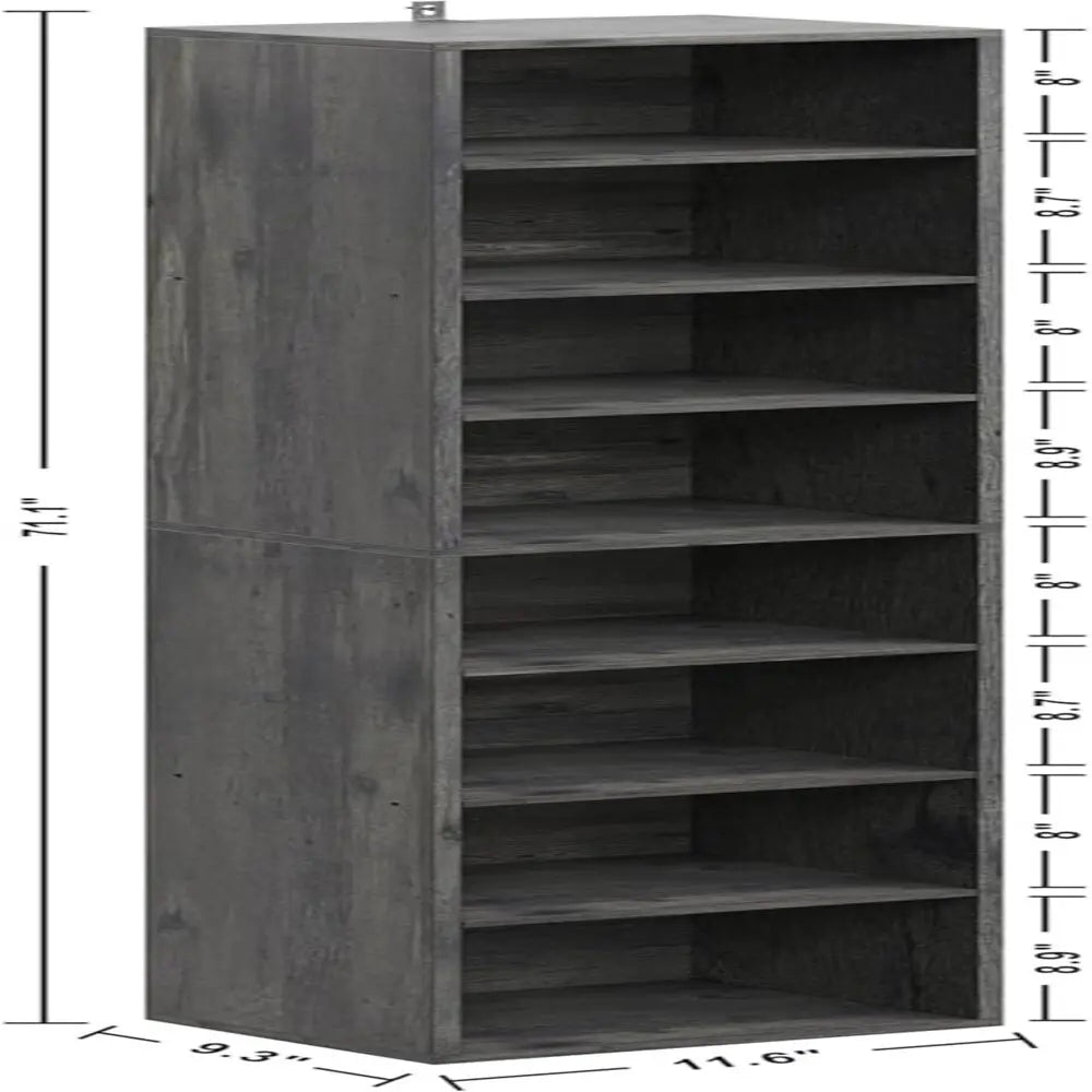 Tall Narrow Bookshelf 8 Tiers