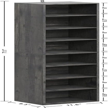 Tall Narrow Bookshelf 8 Tiers