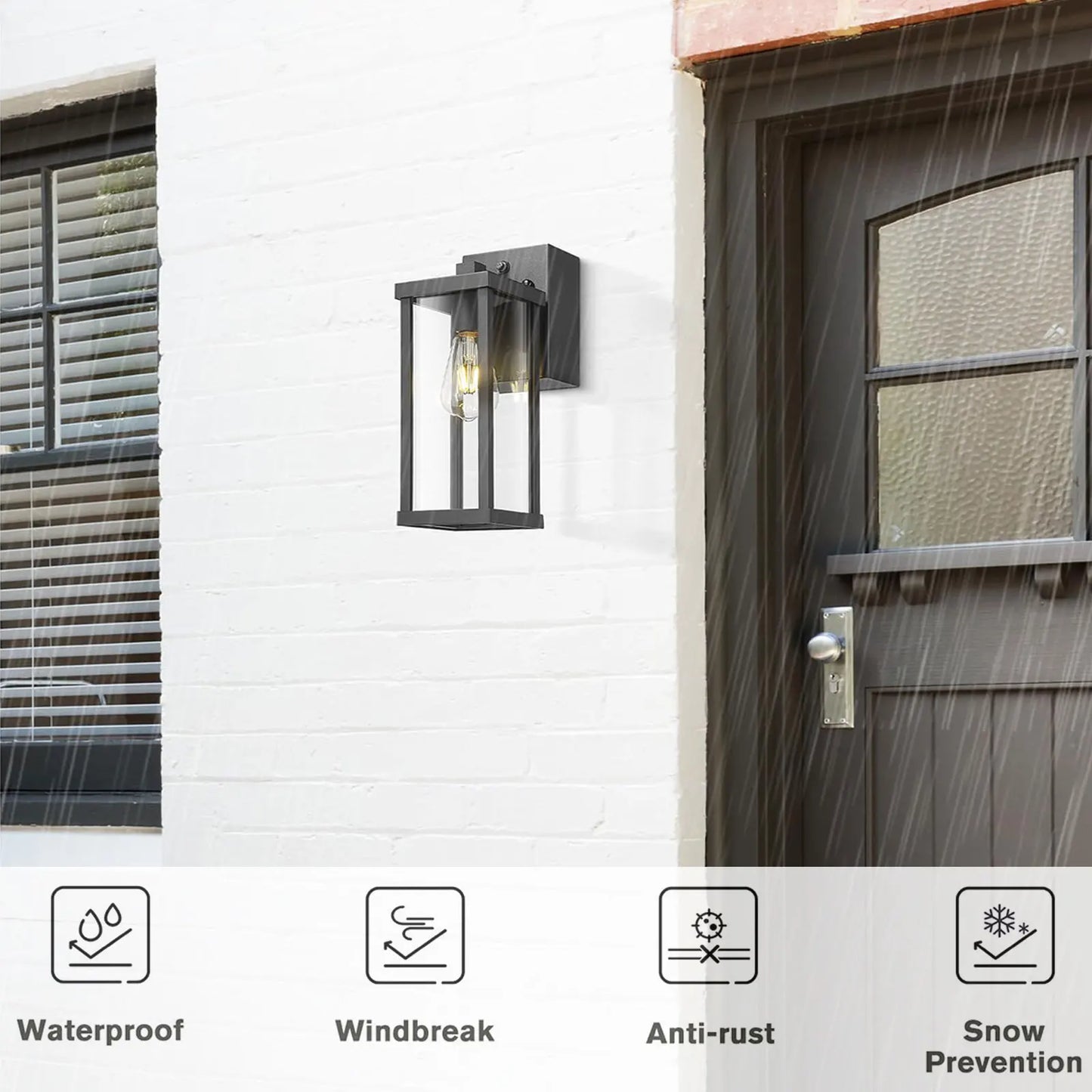 Porch Light With GFCI Outlet Dusk