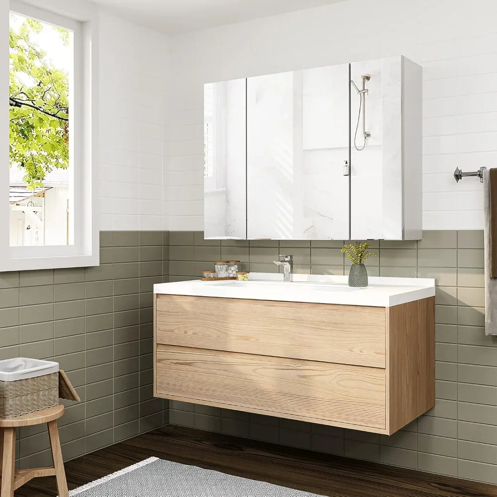 Mirror Cabinet with 3 Adjustable Shelves