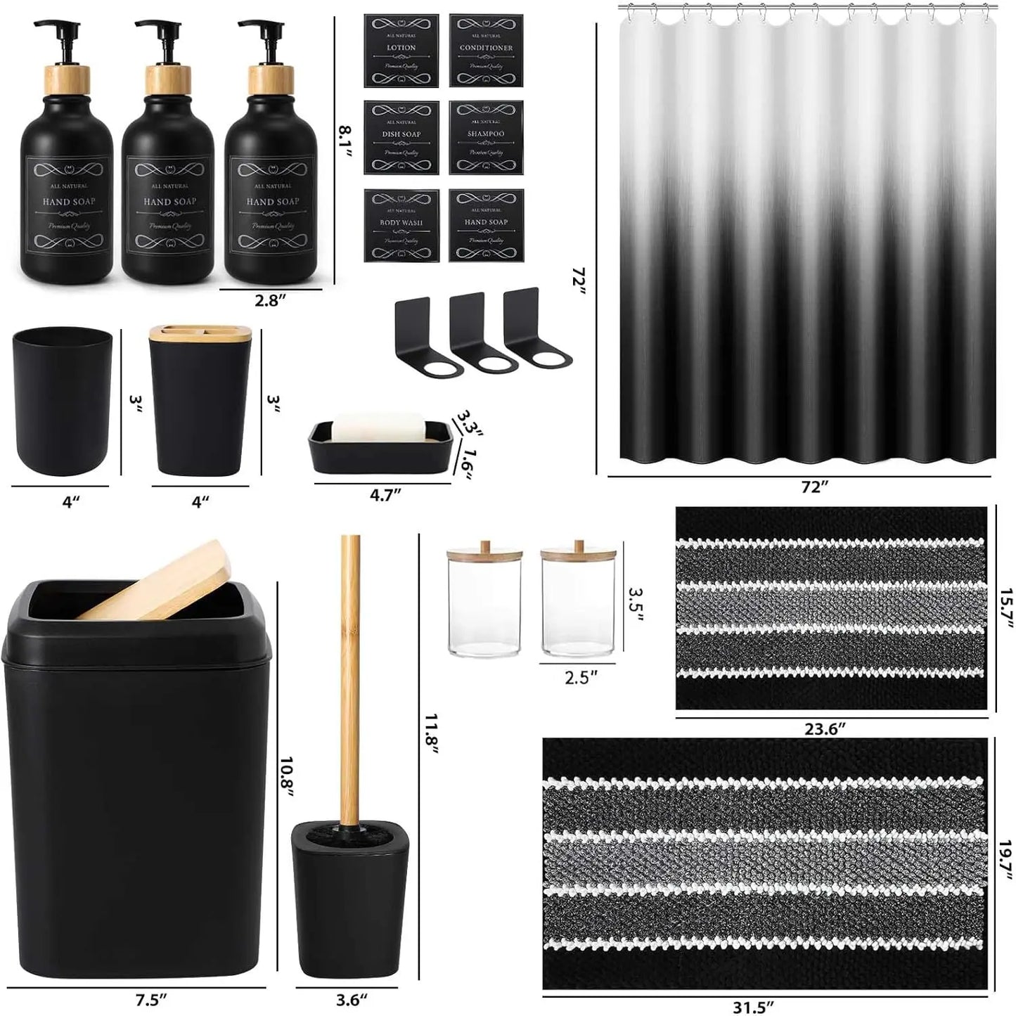 34PCS restroom set