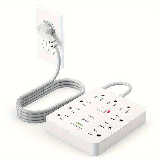 Power strip with, 9 sockets 3 USB Ports,5ft Extension Cord