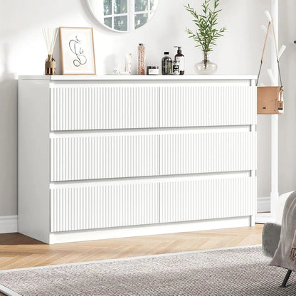 White 6 Drawer Dresser for Bedroom