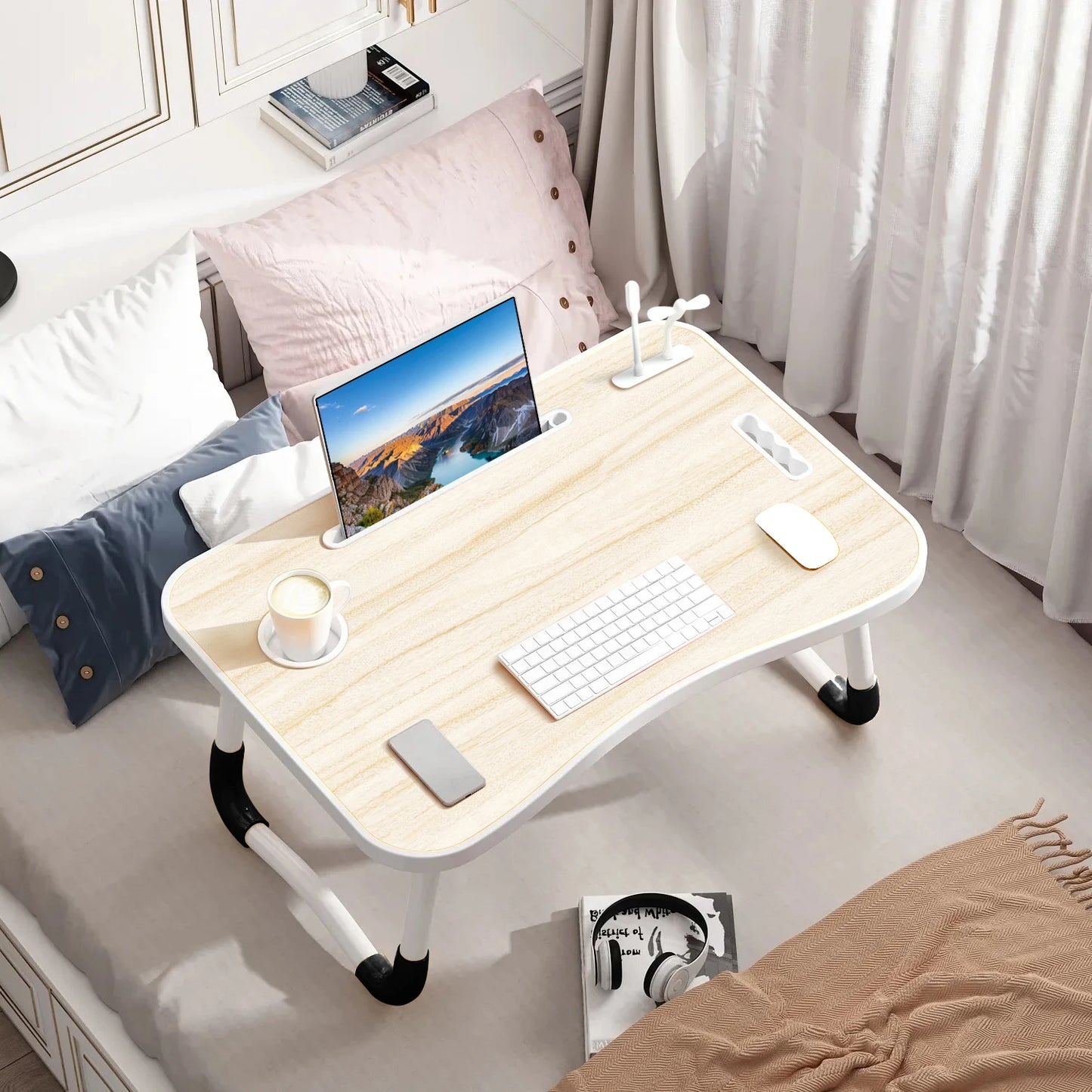 portable folding table laptop for office and home use