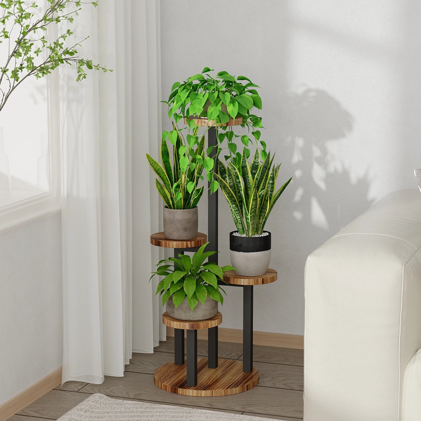 Tall Plant Stand 4 Tier