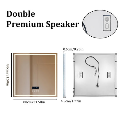 3 modes LED Bathroom Mirror with Bluetooth