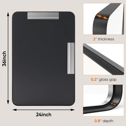 Matte Metal Framed Bathroom Mirror