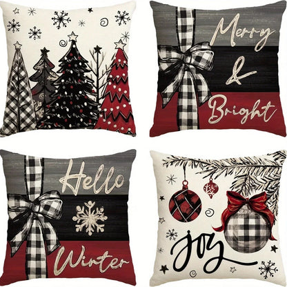 1pc/4pcs Vintage Fall Pillow Covers 18x18 Inch